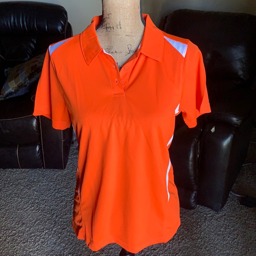 Orange short sleeve polo
